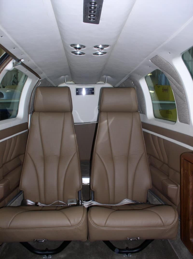 Brown leather seats