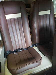 Seat reupholstery in progress