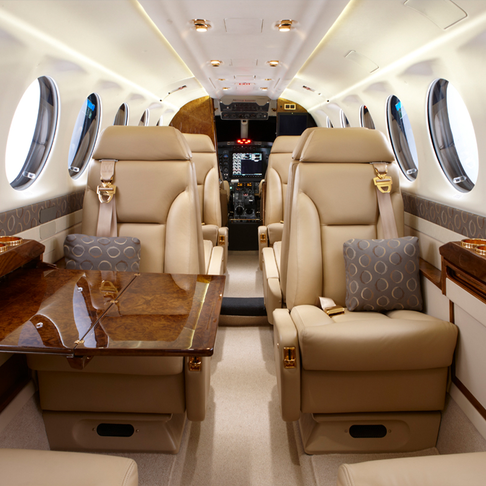 King Air aircraft interior